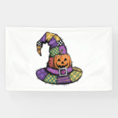 Halloween Patchwork Witch Pet Spooky Spandoek (Horizontaal)