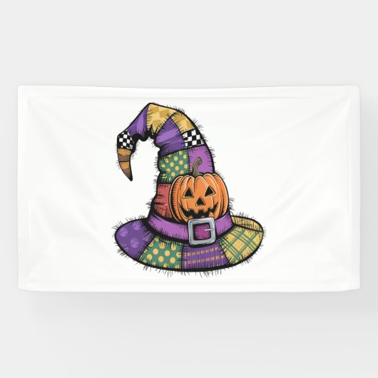 Halloween Patchwork Witch Pet Spooky Spandoek (Horizontaal)