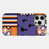 Halloween Patchwork Witches Cats Sierkussen iPhone Hoesje (Achterkant horizontaal)