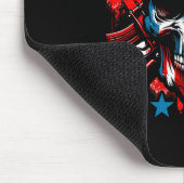 Halloween Patriotic Skeleton Amerikaanse vlag 4e v Muismat (Hoek)