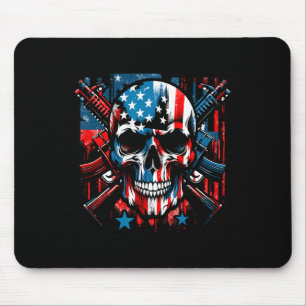 Halloween Patriotic Skeleton Amerikaanse vlag 4e v Muismat