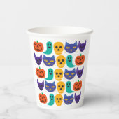 Halloween Patronen Papieren Bekers (Achterkant)