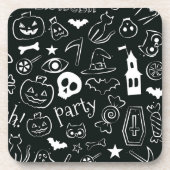 Halloween Patroon 1 Bier Onderzetter (Voorkant)