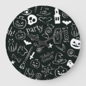 Halloween Patroon 1 Grote Klok (Voorkant)