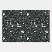 Halloween Patroon 1 Inpakpapier Vel (Voorkant 2)