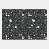 Halloween Patroon 1 Inpakpapier Vel (Voorkant)