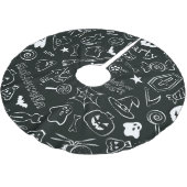 Halloween Patroon 1 Kerstboom Rok (Gekanteld)