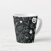 Halloween Patroon 1 Latte Mok (Rechterhoek)