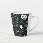 Halloween Patroon 1 Latte Mok (Rechts)