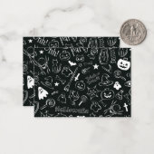 Halloween Patroon 1 Notitiekaartje (Voorkant / Achterkant in situ)
