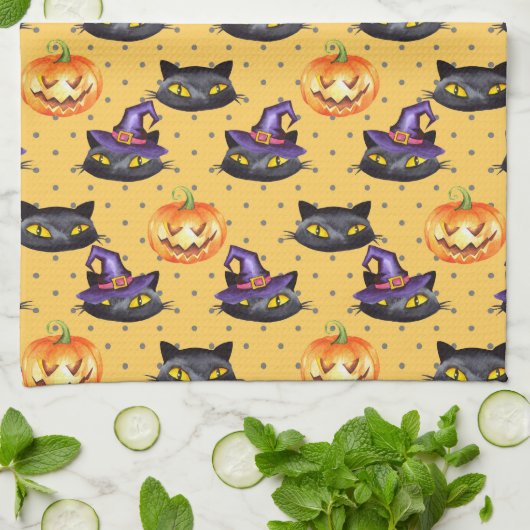 Halloween patroon 1 theedoek (Gevouwen)