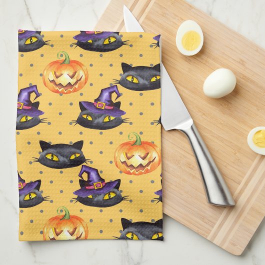 Halloween patroon 1 theedoek (Quarter Fold)