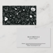 Halloween Patroon 1 Visitekaartje (Voorkant / Achterkant)