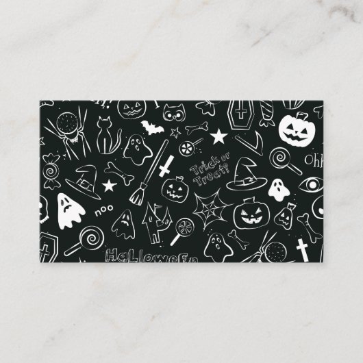 Halloween Patroon 1 Visitekaartje (Voorkant)