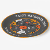 Halloween patroon Aangepaste tekst Papieren Bordje (Gekanteld)