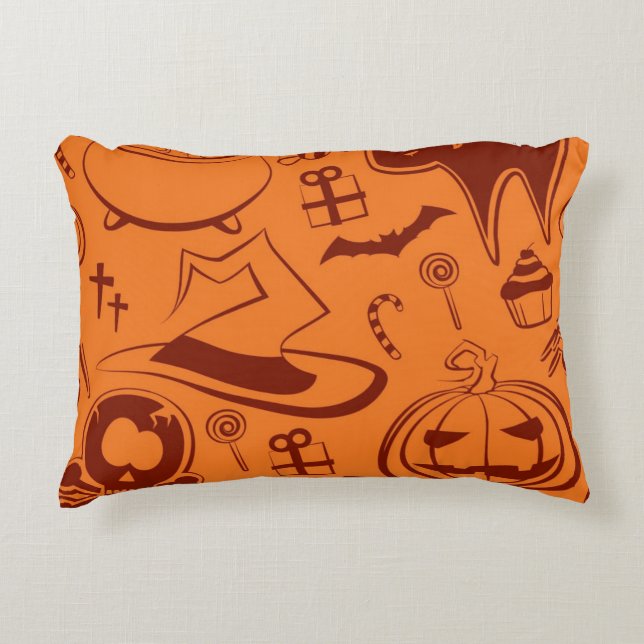 Halloween patroon accent kussen (Voorkant)