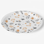 Halloween patroon achtergrond papieren bordje (Gekanteld)