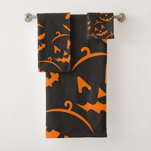 Halloween patroon bad handdoek (Insitu)