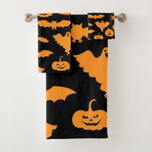 Halloween patroon bad handdoek (Insitu)