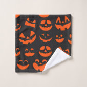 Halloween patroon bad handdoek (Wasdoekje)