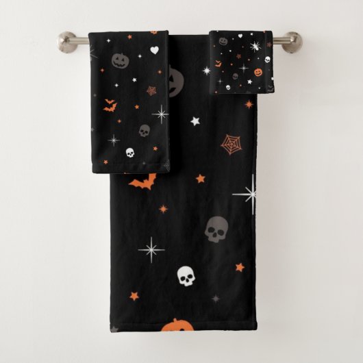 Halloween patroon bad handdoek (Insitu)