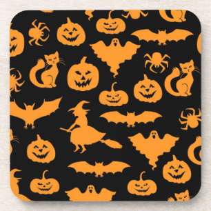 Halloween patroon bier onderzetter