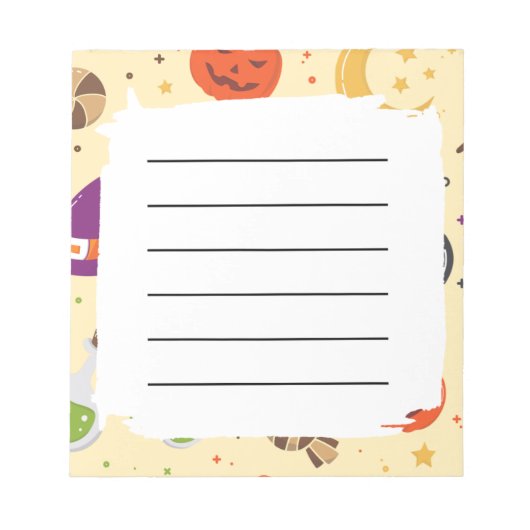 Halloween Patroon Blanke Planner Notitieblok (Voorkant)