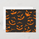 Halloween patroon briefkaart (Voorkant / Achterkant)