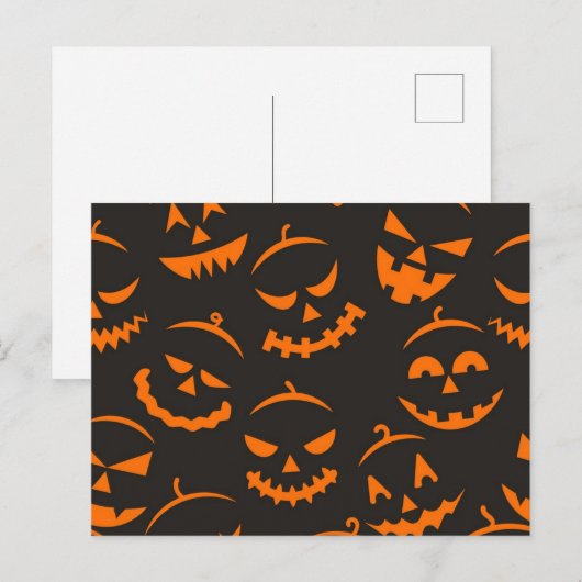 Halloween patroon briefkaart (Voorkant / Achterkant)