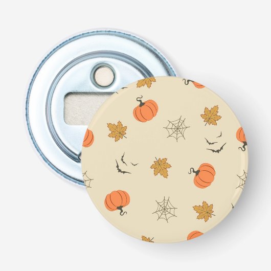 Halloween patroon button flesopener (Voorkant)