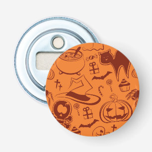 Halloween patroon button flesopener