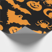 Halloween patroon cadeaupapier (Hoek)