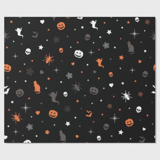 Halloween patroon cadeaupapier (Vlak)