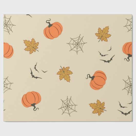 Halloween patroon cadeaupapier (Vlak)