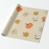 Halloween patroon cadeaupapier (Uitgerold)