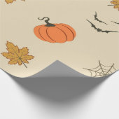 Halloween patroon cadeaupapier (Hoek)