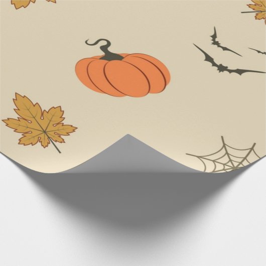 Halloween patroon cadeaupapier (Hoek)