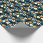 Halloween patroon cadeaupapier (Hoek)