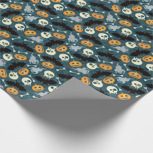 Halloween patroon cadeaupapier (Hoek)