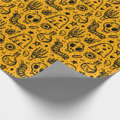 Halloween patroon. cadeaupapier (Hoek)