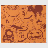 Halloween patroon cadeaupapier (Vlak)