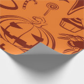 Halloween patroon cadeaupapier (Hoek)