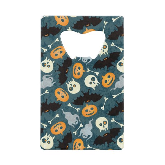 Halloween patroon creditkaart flessenopener (Voorkant)