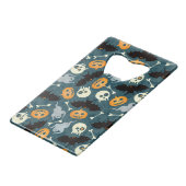 Halloween patroon creditkaart flessenopener (Achterkant Gekanteld)