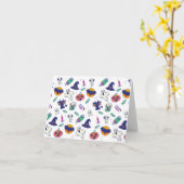 Halloween patroon decoratie kaart (Gele Bloem)