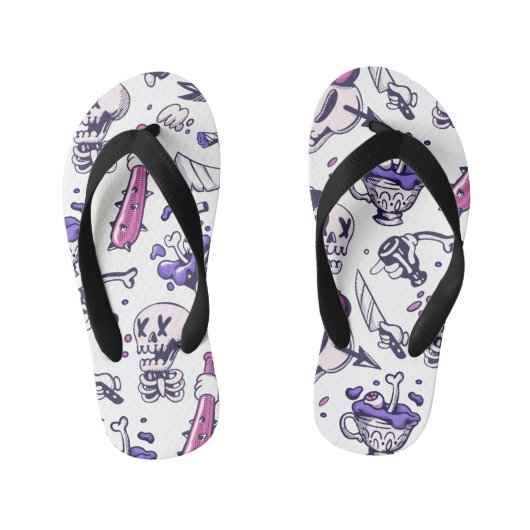 Halloween patroon decoratie kinder teenslippers (Voetbed)