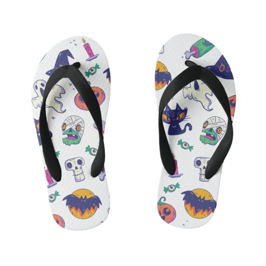 Halloween patroon decoratie kinder teenslippers (Voetbed)