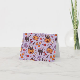 Halloween patroon decoratie koffiemok kaart