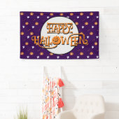 Halloween patroon en bericht spandoek (Insitu)