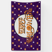 Halloween patroon en bericht spandoek (Verticaal)